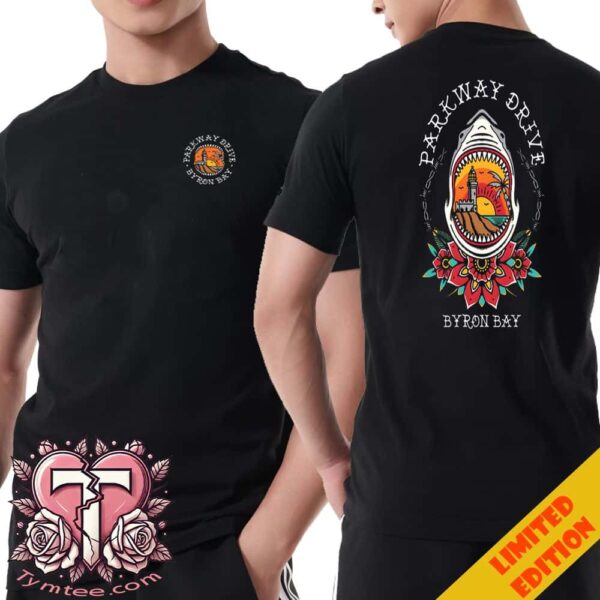 Parkway Drive Byron Bay Byron Shark Lighthouse Merchandise Fan Gifts Classic Two Sides T-Shirt