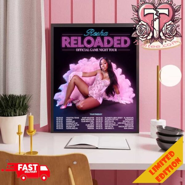 Resha Reloaded Official Game Night Tour 2025 Poster Tour Dates Poster Canvas