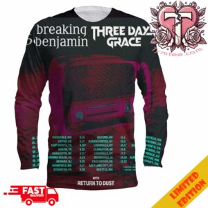 Three Days Grace Tour 2025 In USA With Breaking Benjamin Tour Dates On Sept And Oct Fan Gifts All Over Print Unisex T-Shirt