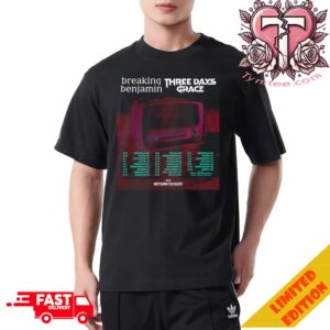 Three Days Grace Tour 2025 In USA With Breaking Benjamin Tour Dates On Sept And Oct Fan Gifts Essentials Tee Shirt