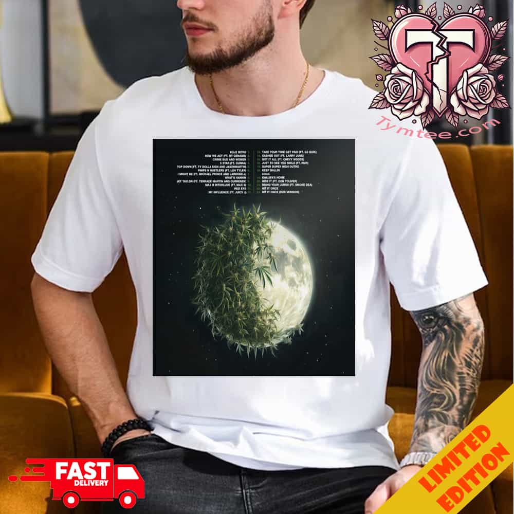 Tracklist Album Kush And OJ 2 Wiz Khalifa Release On April 18th 2025 Essentials Tee Shirt Tracklist Album Kush And OJ 2 Wiz Khalifa Release On April 18th 2025 Essentials Tee Shirt